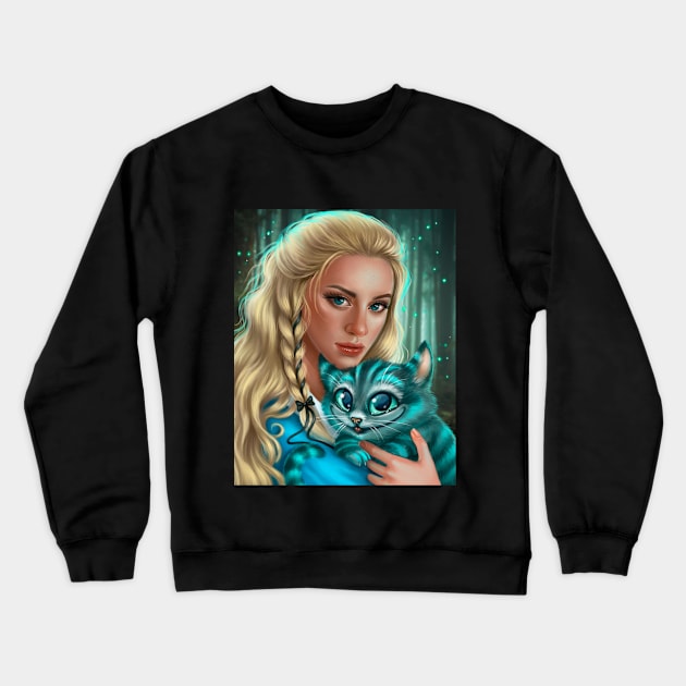 Alice in Wonderland Crewneck Sweatshirt by helen_morgun